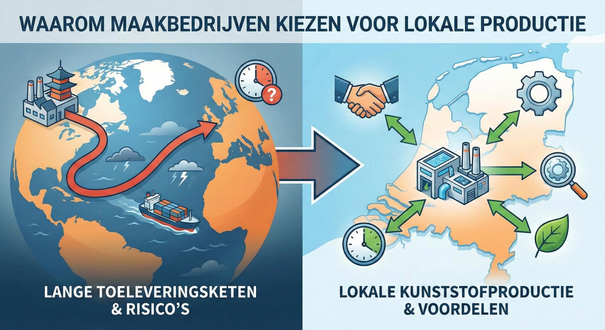 Maakbedrijven kiezen voor lokale kunststofproductie vanwege kortere levertijden en betere kwaliteitscontrole